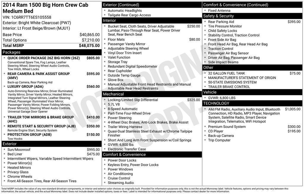 used 2014 Ram 1500 car, priced at $14,908