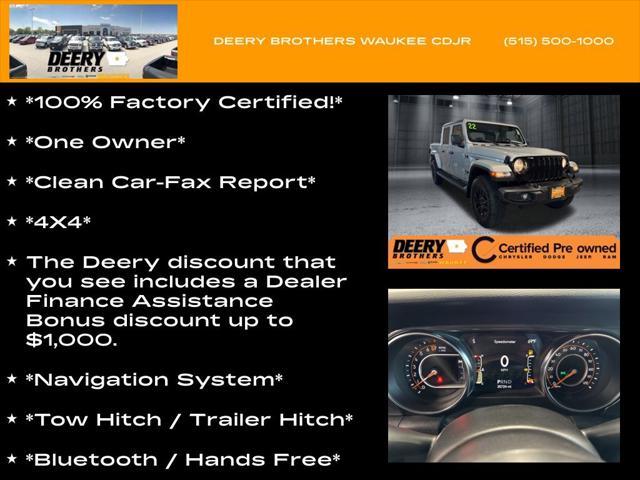 used 2022 Jeep Gladiator car, priced at $30,526