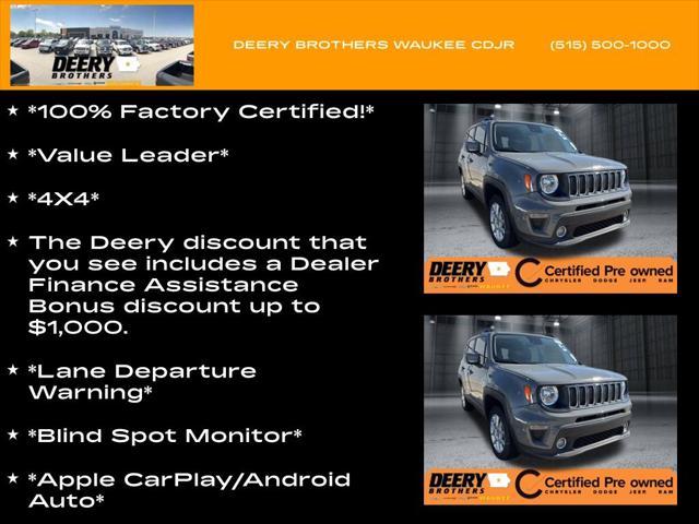 used 2021 Jeep Renegade car, priced at $16,825
