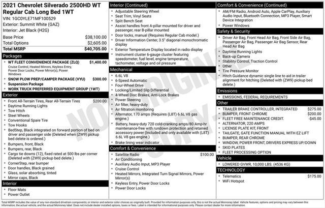 used 2021 Chevrolet Silverado 2500 car, priced at $32,546