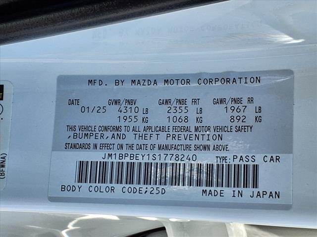 new 2025 Mazda Mazda3 car, priced at $38,175