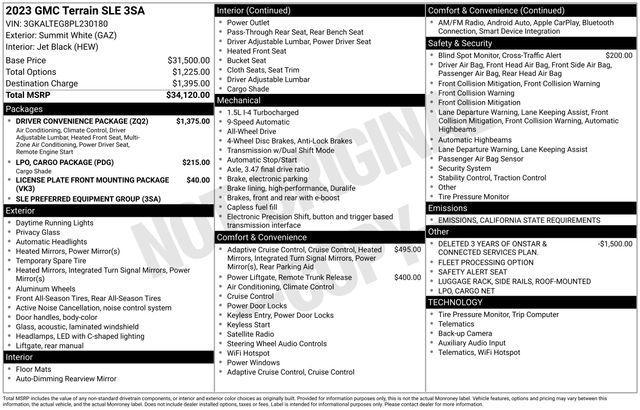 used 2023 GMC Terrain car, priced at $22,894