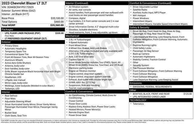 used 2023 Chevrolet Blazer car, priced at $24,578