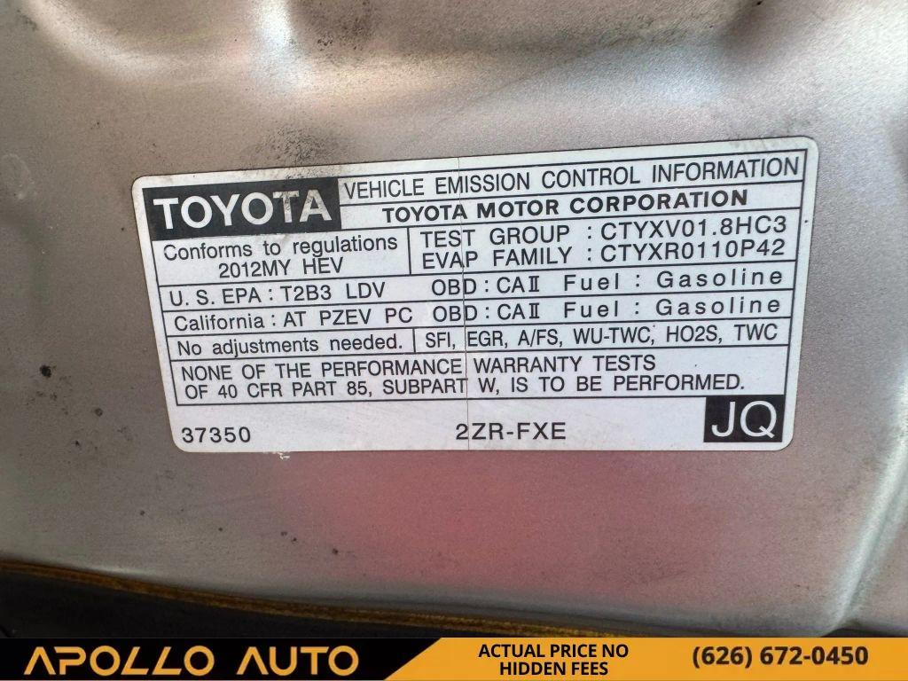 used 2012 Toyota Prius car, priced at $6,600