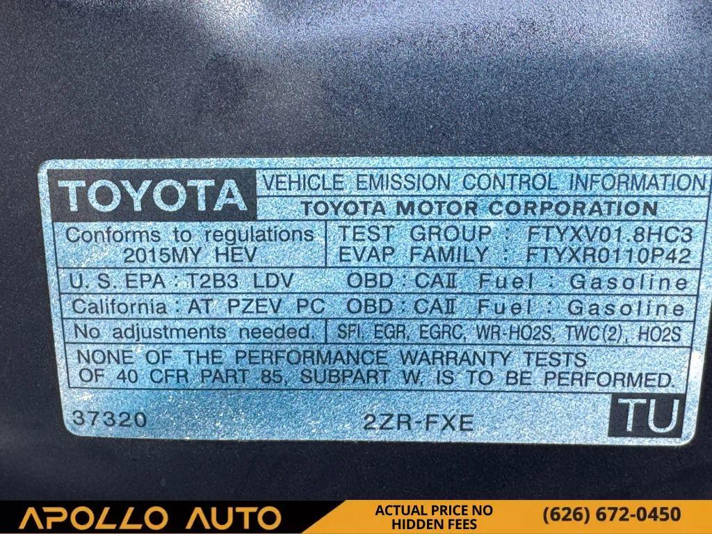 used 2015 Toyota Prius car, priced at $12,800