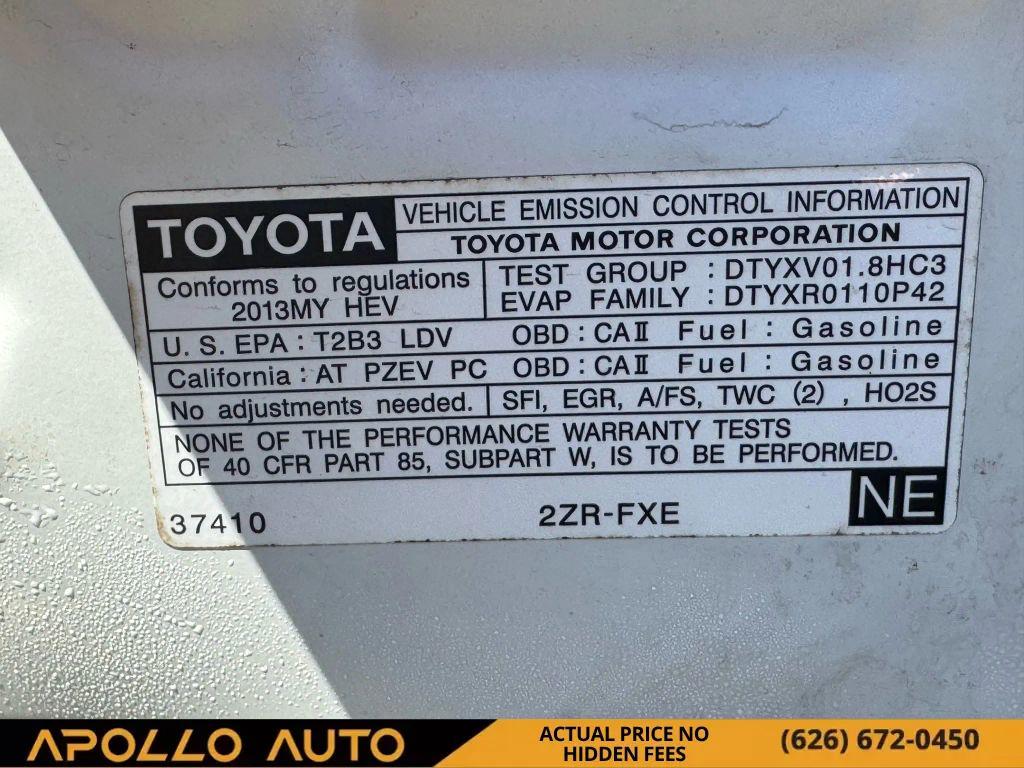 used 2013 Toyota Prius car, priced at $8,000