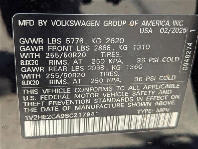 new 2025 Volkswagen Atlas Cross Sport car, priced at $42,026