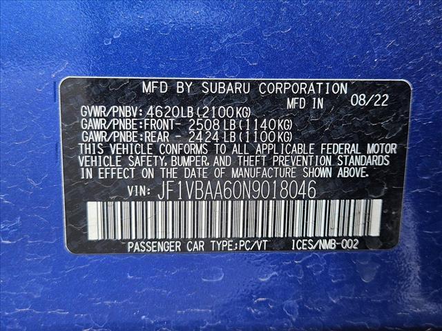 used 2022 Subaru WRX car, priced at $25,393