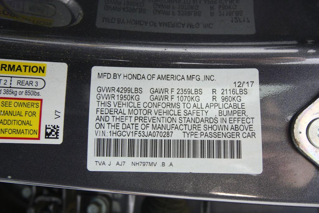 used 2018 Honda Accord car, priced at $16,944