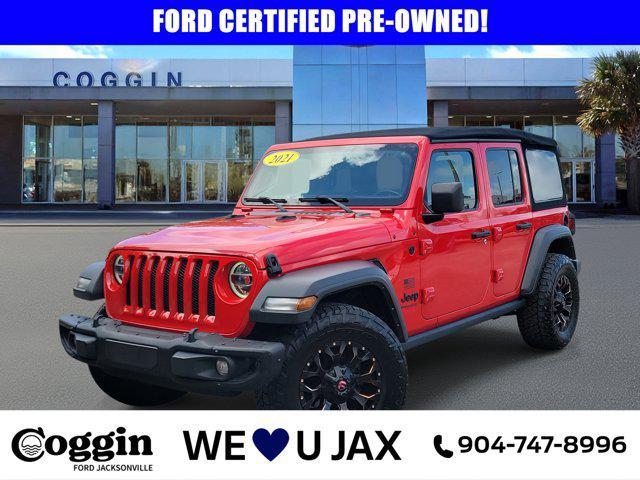 used 2021 Jeep Wrangler Unlimited car, priced at $24,839