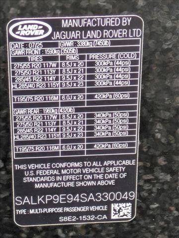 new 2025 Land Rover Range Rover car, priced at $145,705