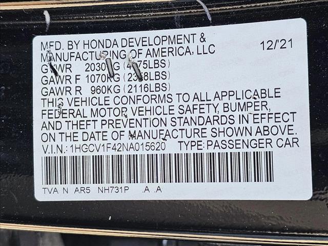 used 2022 Honda Accord car, priced at $24,994
