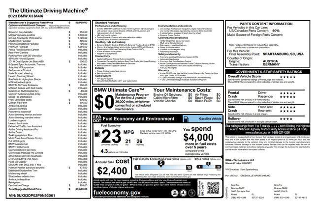 used 2023 BMW X3 car, priced at $49,800
