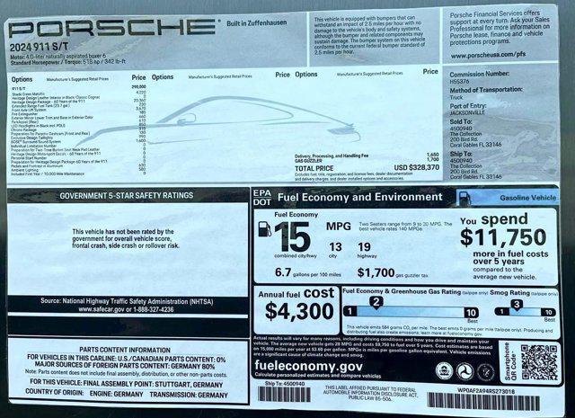 used 2024 Porsche 911 car, priced at $749,800