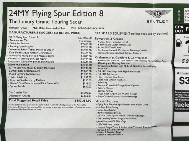 used 2024 Bentley Flying Spur car, priced at $234,800