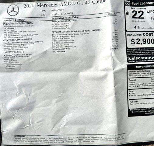 used 2025 Mercedes-Benz AMG GT 43 car, priced at $108,800