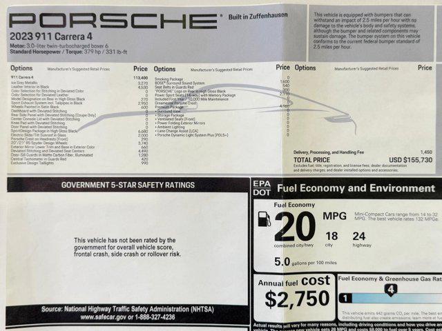 used 2023 Porsche 911 car, priced at $147,800