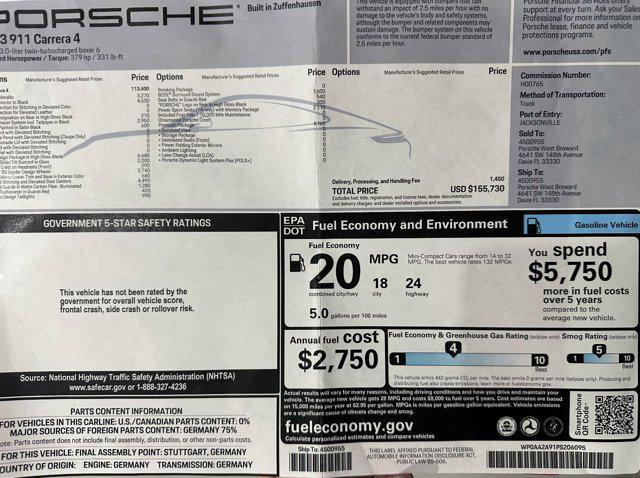 used 2023 Porsche 911 car, priced at $147,800