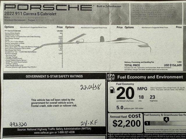 used 2022 Porsche 911 car, priced at $149,800