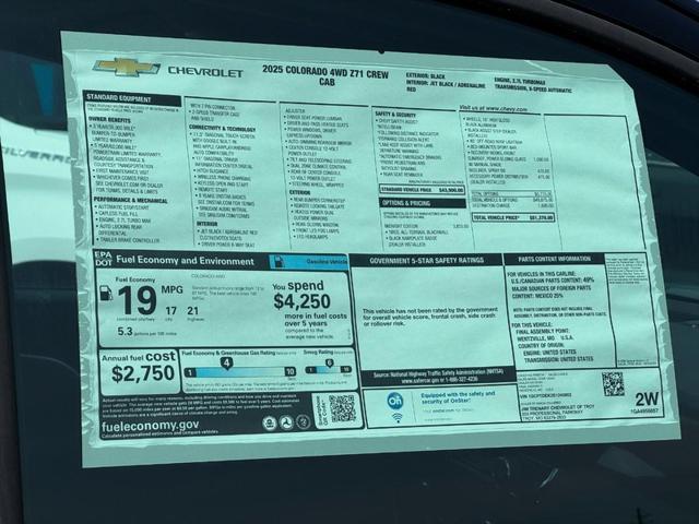 new 2025 Chevrolet Colorado car, priced at $48,020