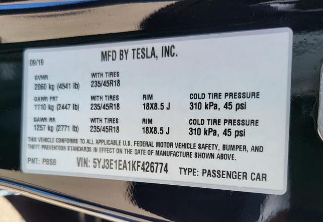 used 2019 Tesla Model 3 car, priced at $21,995