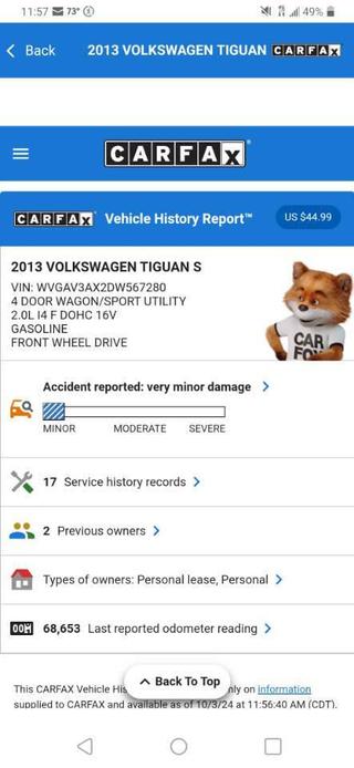 used 2013 Volkswagen Tiguan car, priced at $8,995