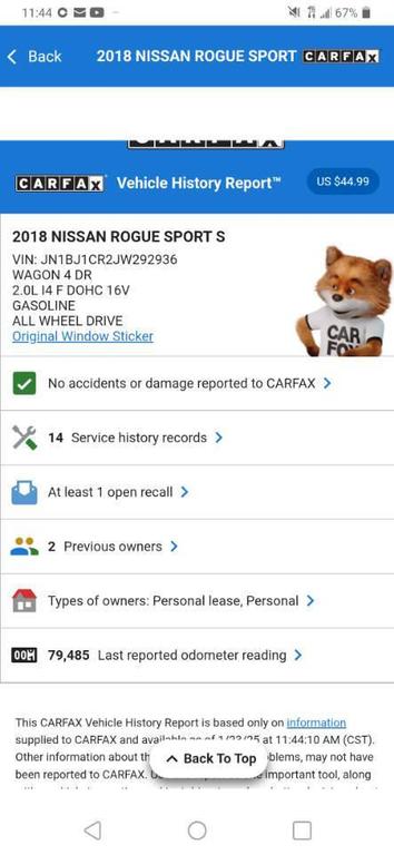 used 2018 Nissan Rogue Sport car, priced at $12,995