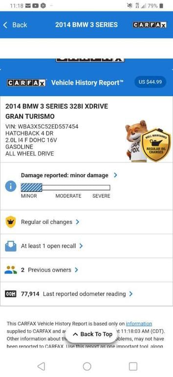 used 2014 BMW 328 Gran Turismo car, priced at $11,995