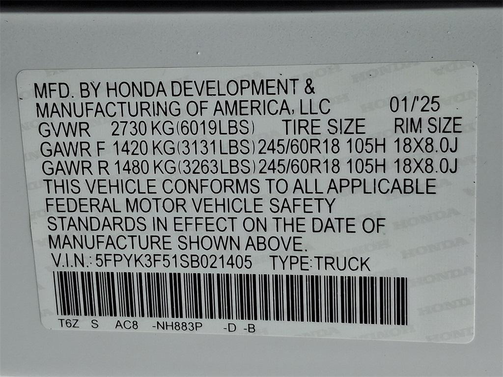 new 2025 Honda Ridgeline car