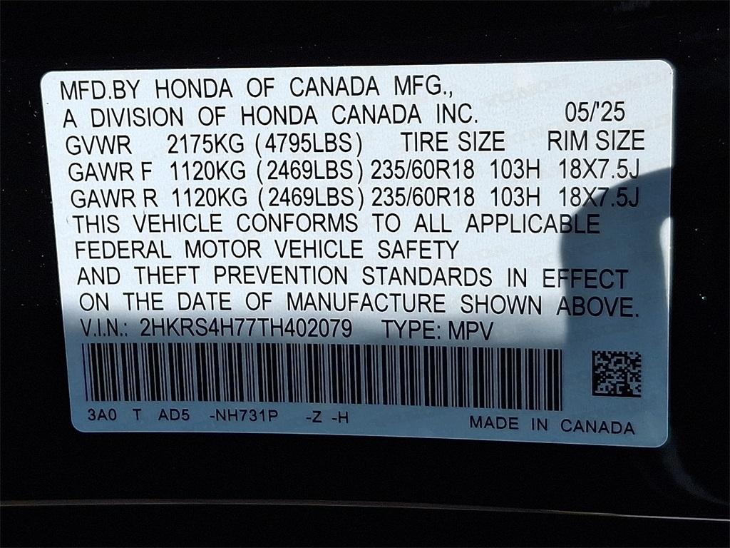 new 2026 Honda CR-V car, priced at $38,295