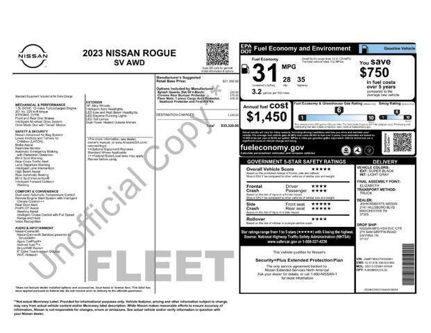 used 2023 Nissan Rogue car, priced at $26,981