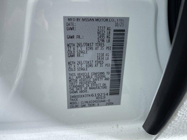 new 2026 Nissan Frontier car, priced at $44,343