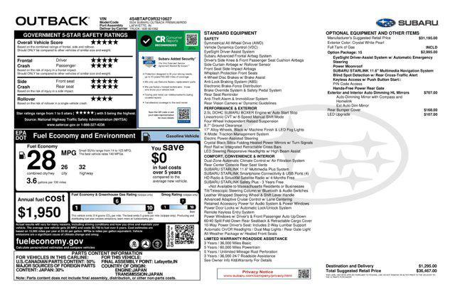 used 2024 Subaru Outback car, priced at $27,981