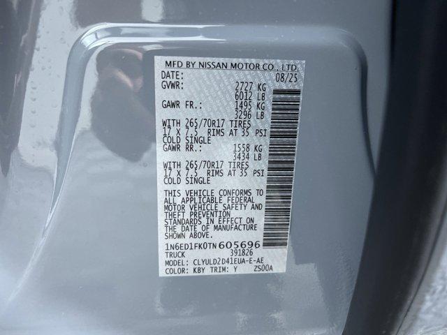 new 2026 Nissan Frontier car, priced at $49,284