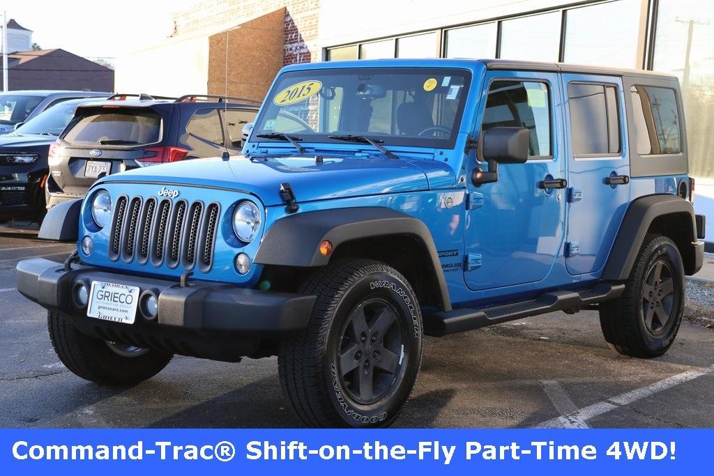 used 2015 Jeep Wrangler Unlimited car, priced at $17,914