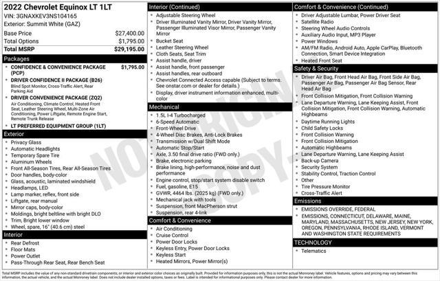 used 2022 Chevrolet Equinox car, priced at $23,228