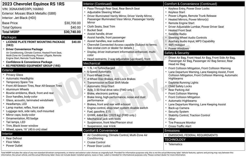 used 2023 Chevrolet Equinox car, priced at $24,836