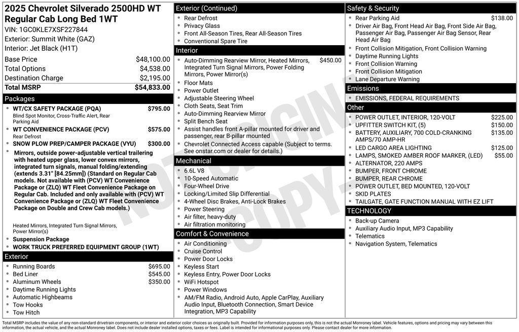 new 2025 Chevrolet Silverado 2500 car, priced at $54,633