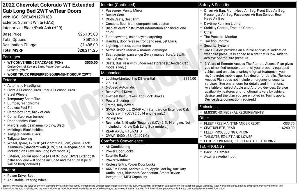 used 2022 Chevrolet Colorado car, priced at $22,408