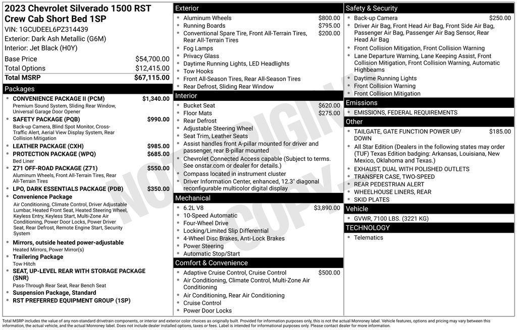 used 2023 Chevrolet Silverado 1500 car, priced at $52,195
