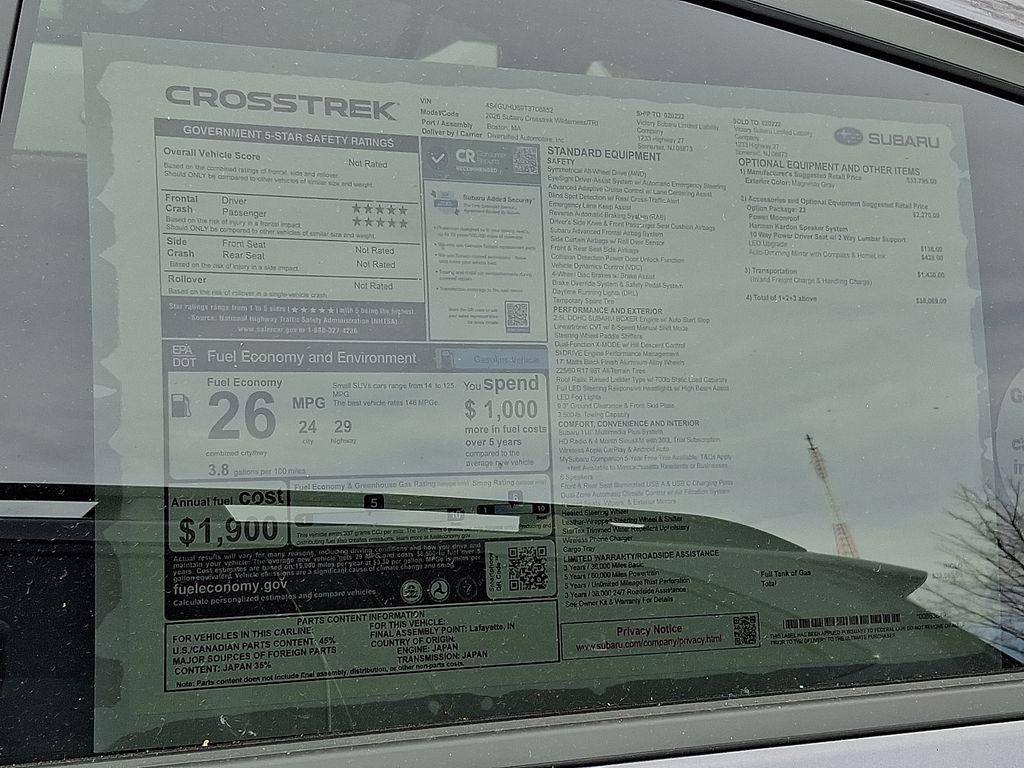new 2026 Subaru Crosstrek car, priced at $36,332