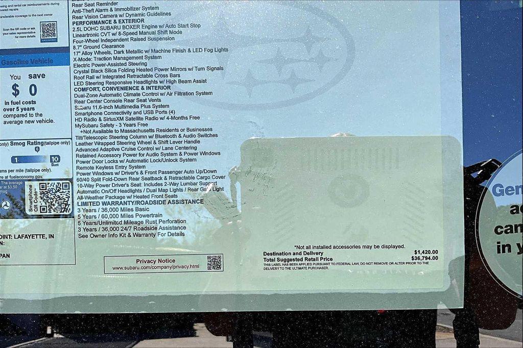 new 2025 Subaru Outback car, priced at $33,392