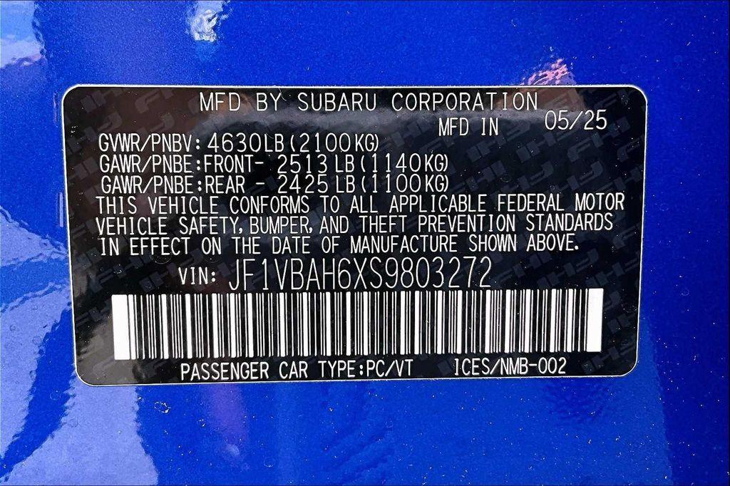 new 2025 Subaru WRX car, priced at $37,318