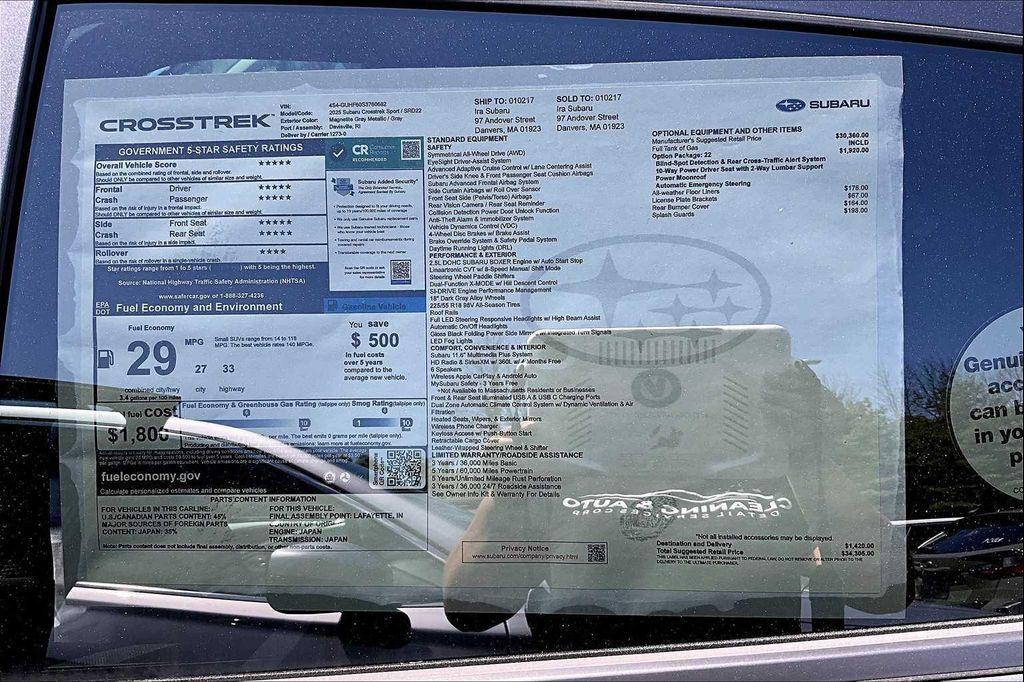 new 2025 Subaru Crosstrek car, priced at $30,990