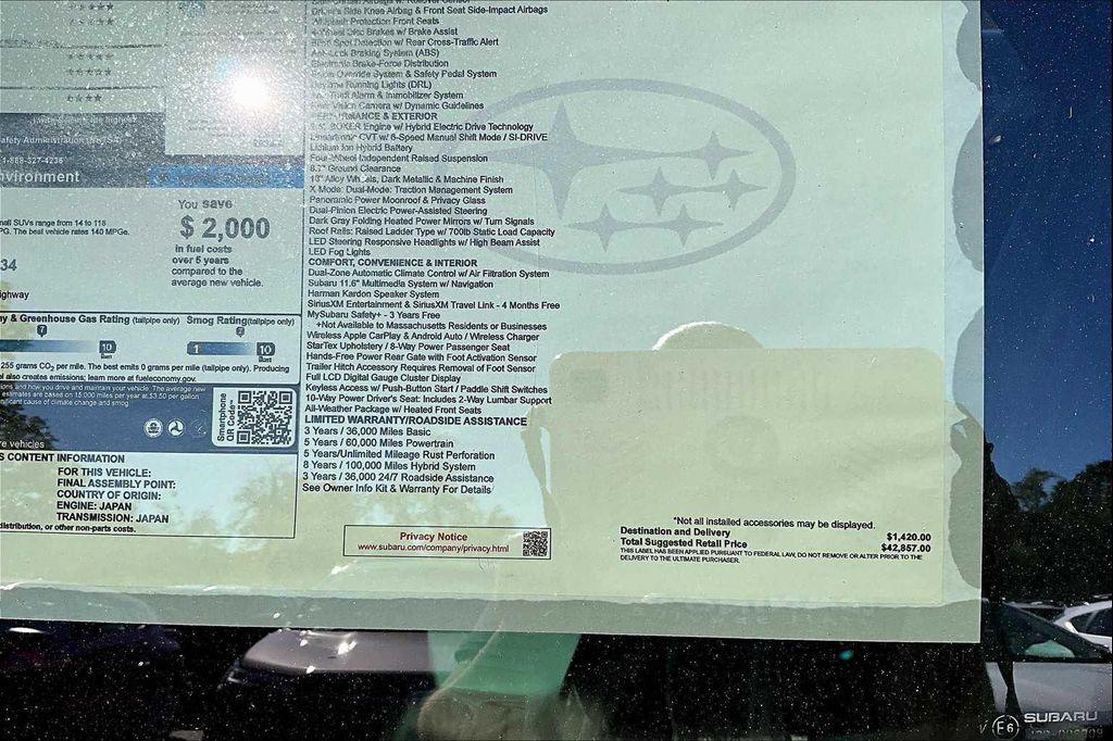 new 2025 Subaru Forester Hybrid car, priced at $38,793