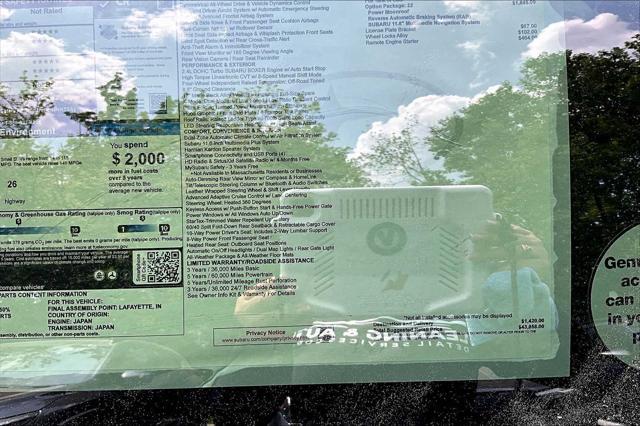 new 2025 Subaru Outback car, priced at $42,858