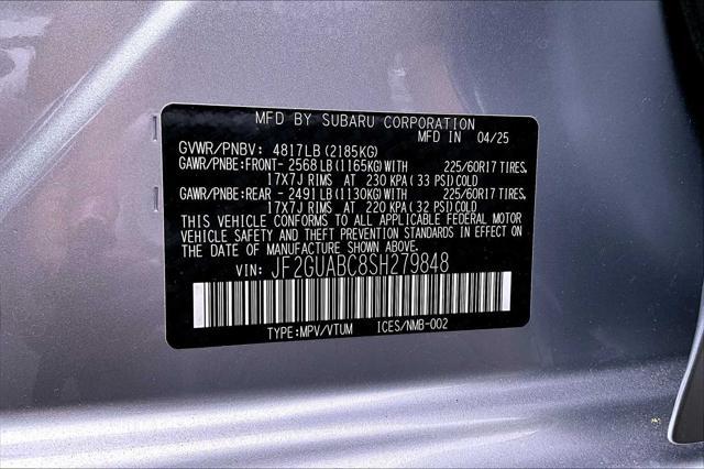 new 2025 Subaru Crosstrek car, priced at $25,704