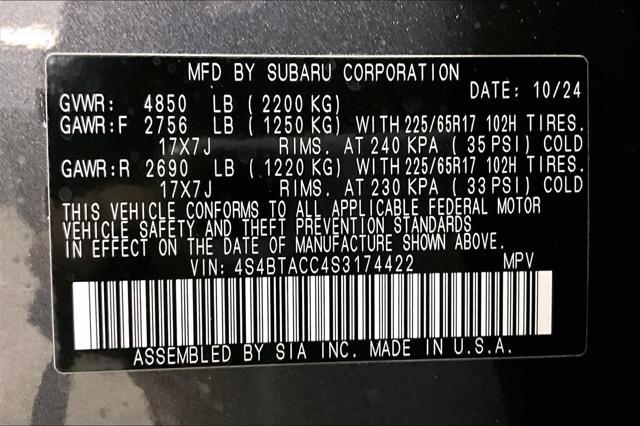 new 2025 Subaru Outback car, priced at $30,399