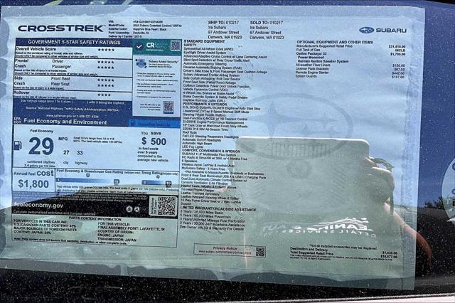 new 2025 Subaru Crosstrek car, priced at $32,289