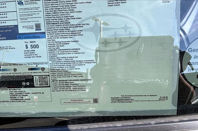 new 2025 Subaru Crosstrek car, priced at $34,207
